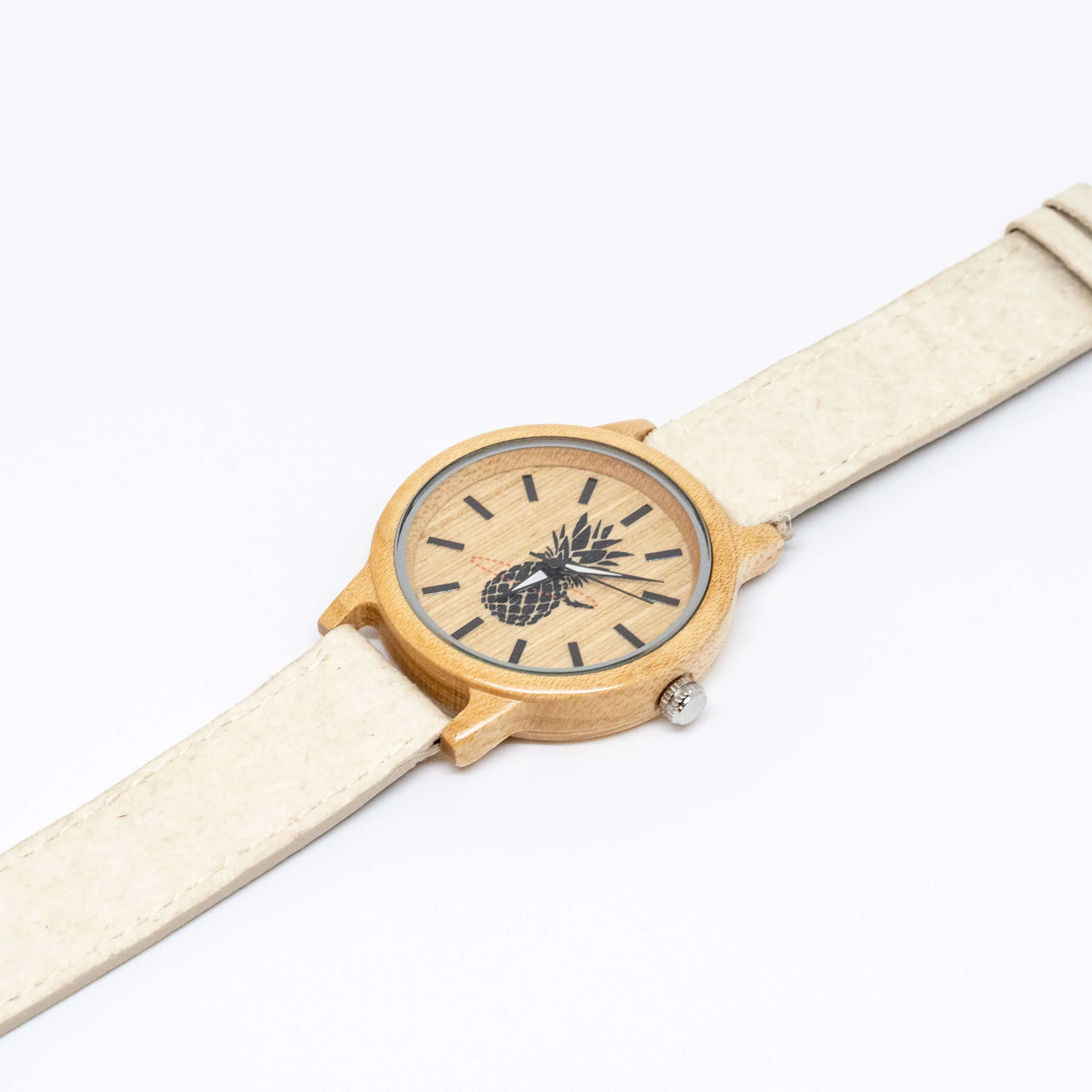 Montre Tropical Bois & Pinatex blanc - Image 3